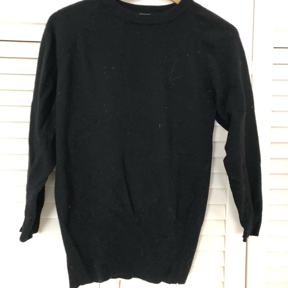 Sportswear - Wool black ladies sweater - Picture 3 of 4